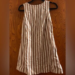 Chic Brown and White Striped Tank dress